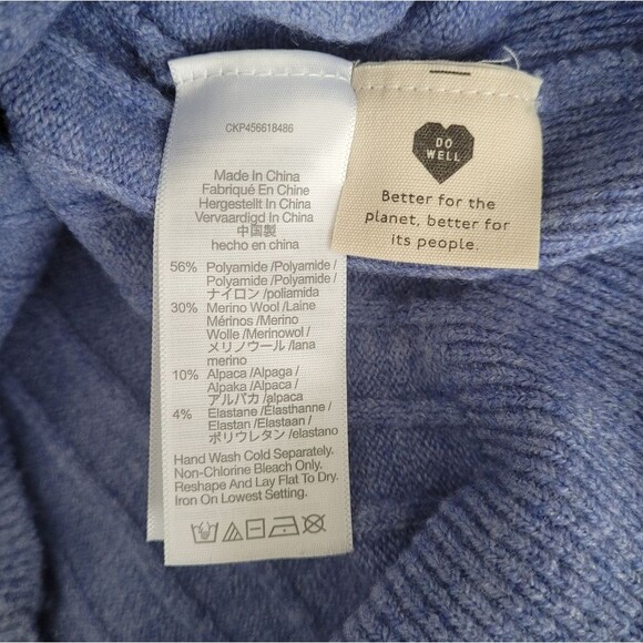 Madewell Bowden Henley Sweater Coziest Yarn Women's XS Preppy Wool Alpaca Blend - Picture 5 of 9